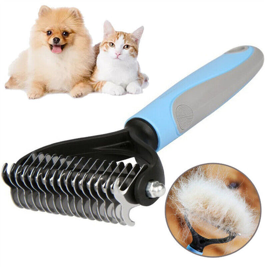 Double-Sided Grooming Brush & Deshedding Tool for Pets - Mitra Best Bark Bargains 